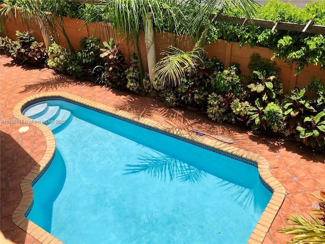 10878 NW 51st Ln, Doral, FL 33178 - view of swimming pool featuring a fenced backyard and a patio area