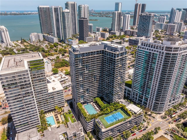 121 NE 34th St Unit 1514, Miami, FL 33137 - view of urban area with a pool area and a nearby body of water