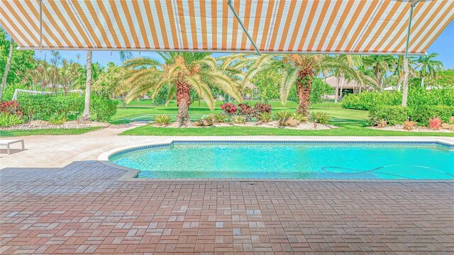 4268 SW 141st Ave, Davie, FL 33330 - view of swimming pool with a yard