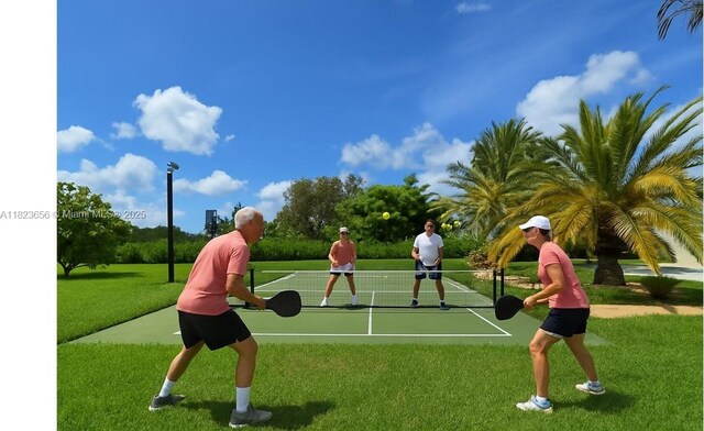 4268 SW 141st Ave, Davie, FL 33330 - view of tennis court with an outdoor pool