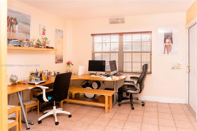 7081 SW 158th Ct, Miami, FL 33193 - tiled home office with baseboards