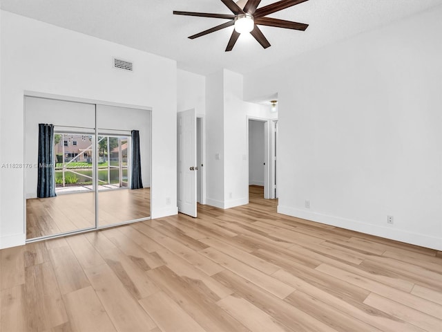 10370 NW 11th St, Plantation, FL 33322 - unfurnished bedroom featuring light wood-type flooring and ceiling fan