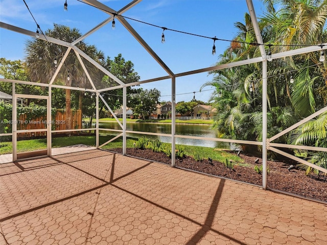 10370 NW 11th St, Plantation, FL 33322 - view of patio with a water view and a lanai