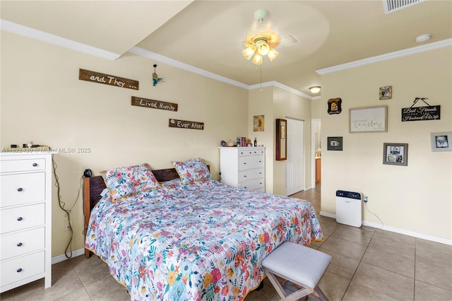 9052 Plymouth Pl Unit 9052, Tamarac, FL 33321 - bedroom featuring crown molding and tile patterned floors