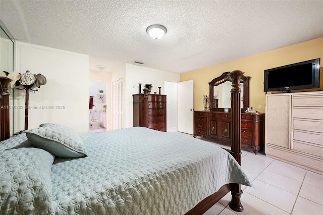 5143 SW 142nd Pl, Miami, FL 33175 - tiled bedroom featuring a textured ceiling and a closet