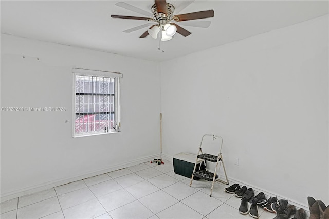 100 SW 67th Ct, Miami, FL 33144 - spare room featuring ceiling fan and light tile patterned floors