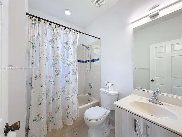 1568 SE 20th Ter, Homestead, FL 33035 - bathroom featuring shower / bath combo, vanity, and tile patterned flooring