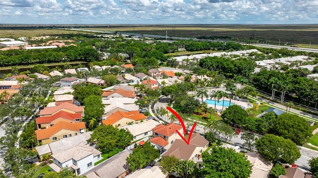 1611 Palermo Dr, Weston, FL 33327 - aerial perspective of suburban area featuring a pool