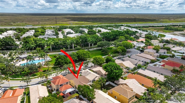 1611 Palermo Dr, Weston, FL 33327 - aerial view of residential area with a pool area