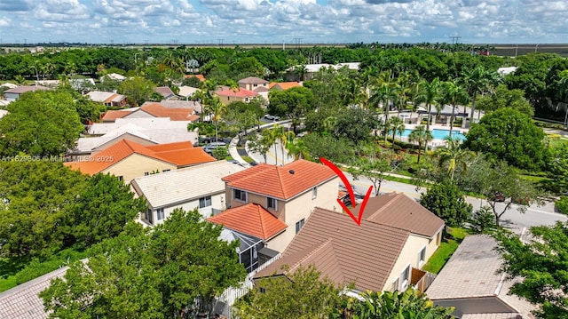 1611 Palermo Dr, Weston, FL 33327 - aerial view of residential area featuring a pool area