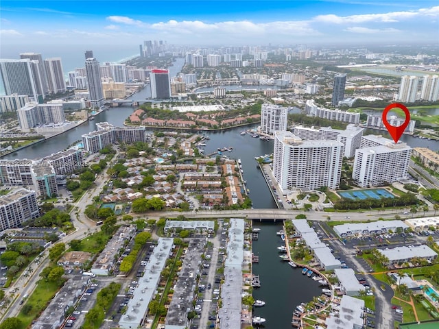 600 Three Islands Blvd Unit 310, Hallandale Beach, FL 33009 - aerial view of property's location featuring nearby urban area and a large body of water