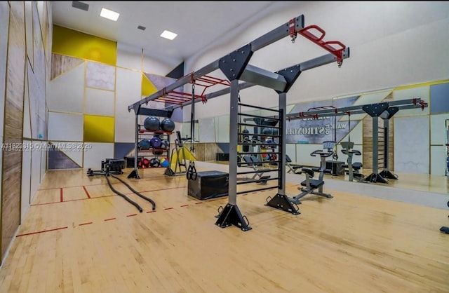 10670 SW 156th Pl Unit 309, Miami, FL 33196 - workout area with wood finished floors