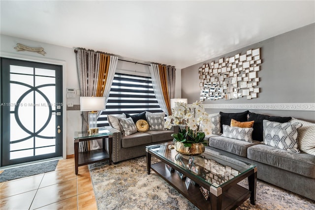 8065 W 14th Ct, Hialeah, FL 33014 - living area featuring light tile patterned floors