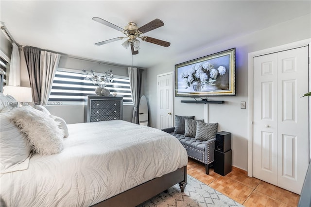 8065 W 14th Ct, Hialeah, FL 33014 - bedroom with wood finished floors and ceiling fan