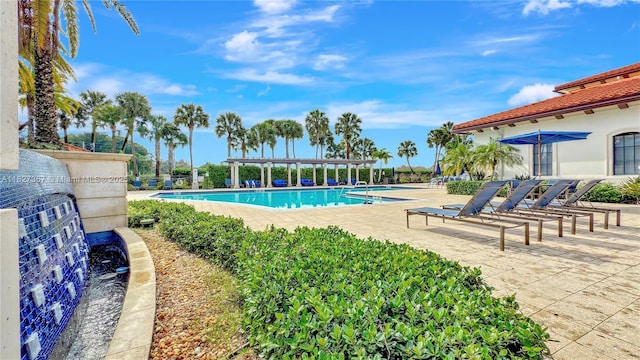 1601 SW 113th Ave, Pembroke Pines, FL 33025 - community pool with a pergola and a patio