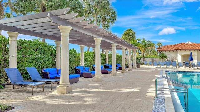 1601 SW 113th Ave, Pembroke Pines, FL 33025 - community pool with a pergola, a patio area, and an outdoor living space