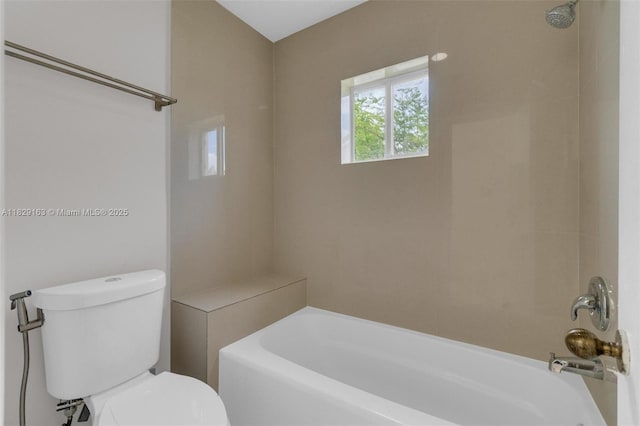 1592 Salerno Cir, Weston, FL 33327 - bathroom featuring toilet and washtub / shower combination