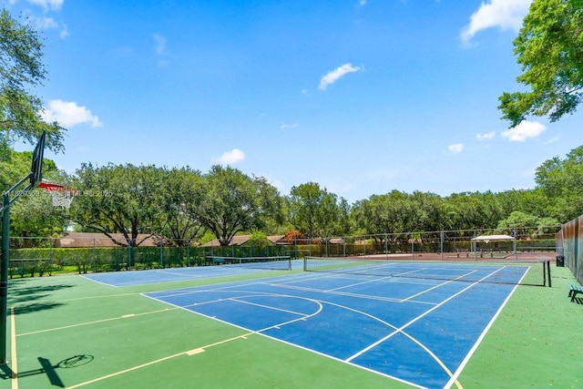 3693 N Arelia Dr N, Delray Beach, FL 33445 - view of tennis court featuring community basketball court
