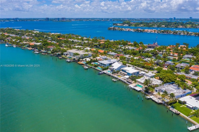 1410 S Biscayne Point Rd, Miami Beach, FL 33141 - aerial perspective of suburban area featuring a large body of water