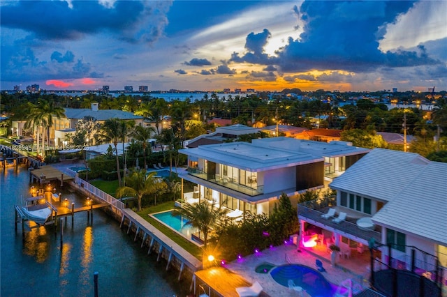 1410 S Biscayne Point Rd, Miami Beach, FL 33141 - aerial view at dusk