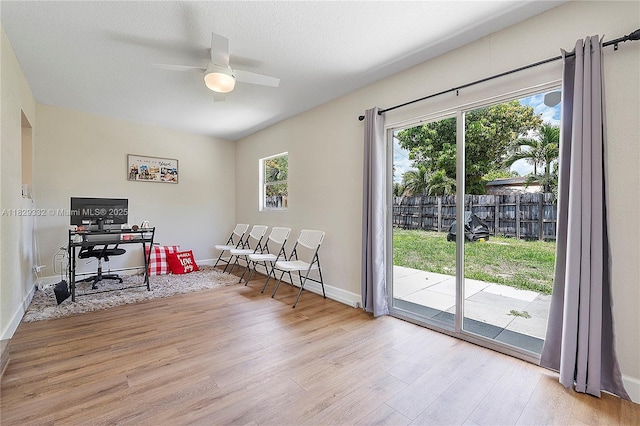 3301 NW 42nd St, Lauderdale Lakes, FL 33309 - office space with wood finished floors and ceiling fan