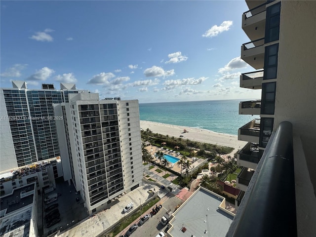 2555 Collins Ave Unit 2002, Miami Beach, FL 33140 - water view featuring nearby beach