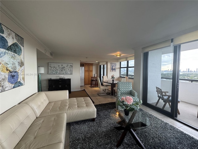 2555 Collins Ave Unit 2002, Miami Beach, FL 33140 - view of tiled living room