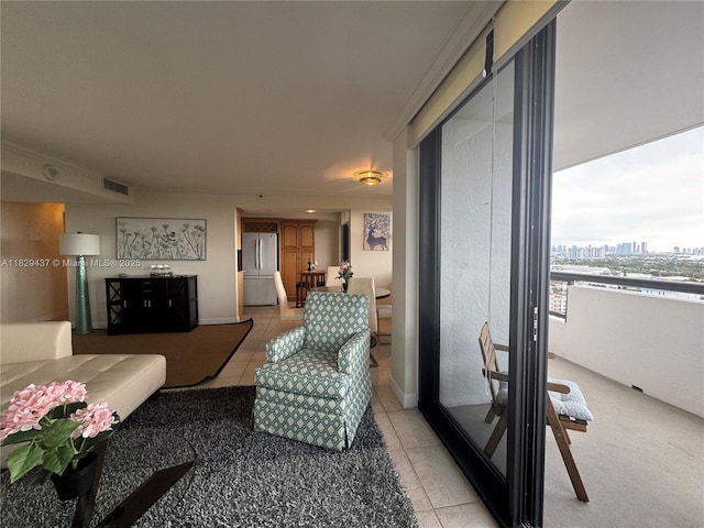 2555 Collins Ave Unit 2002, Miami Beach, FL 33140 - living area featuring light tile patterned flooring