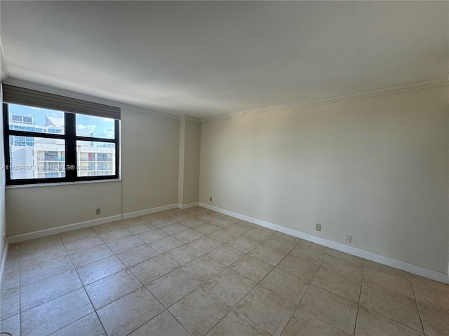 2555 Collins Ave Unit 2002, Miami Beach, FL 33140 - spare room with light tile patterned flooring and ornamental molding