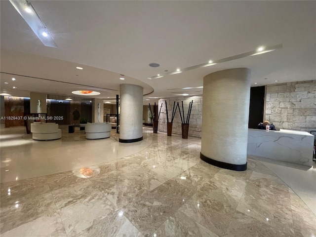 2555 Collins Ave Unit 2002, Miami Beach, FL 33140 - building lobby with recessed lighting