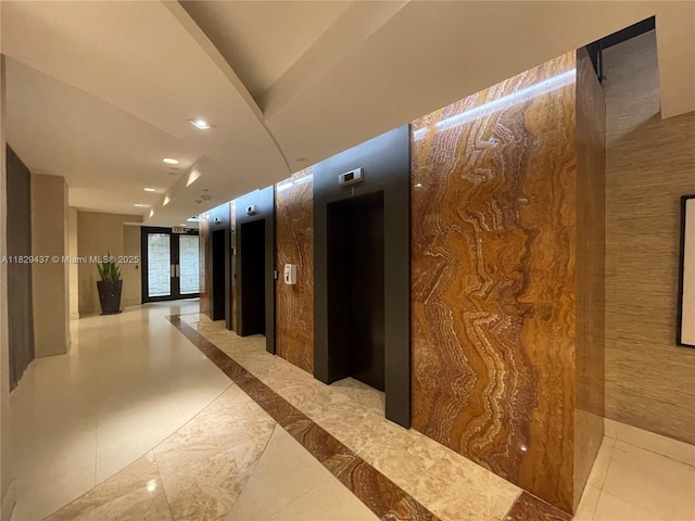 2555 Collins Ave Unit 2002, Miami Beach, FL 33140 - hallway featuring recessed lighting and elevator