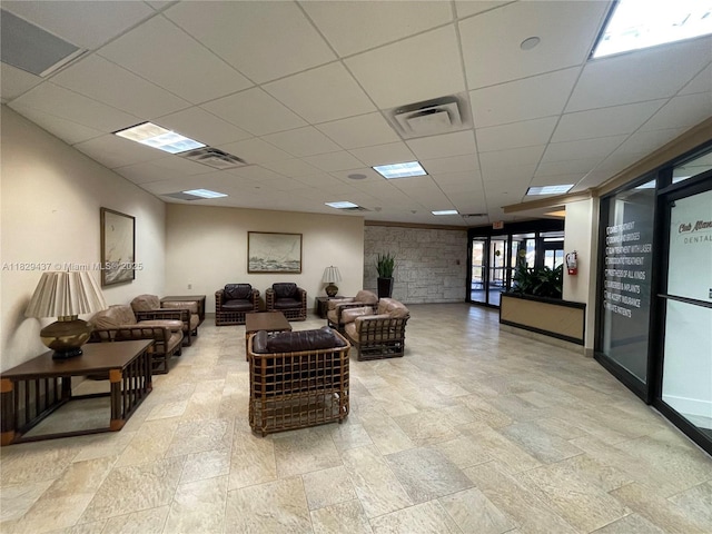 2555 Collins Ave Unit 2002, Miami Beach, FL 33140 - community lobby with a paneled ceiling