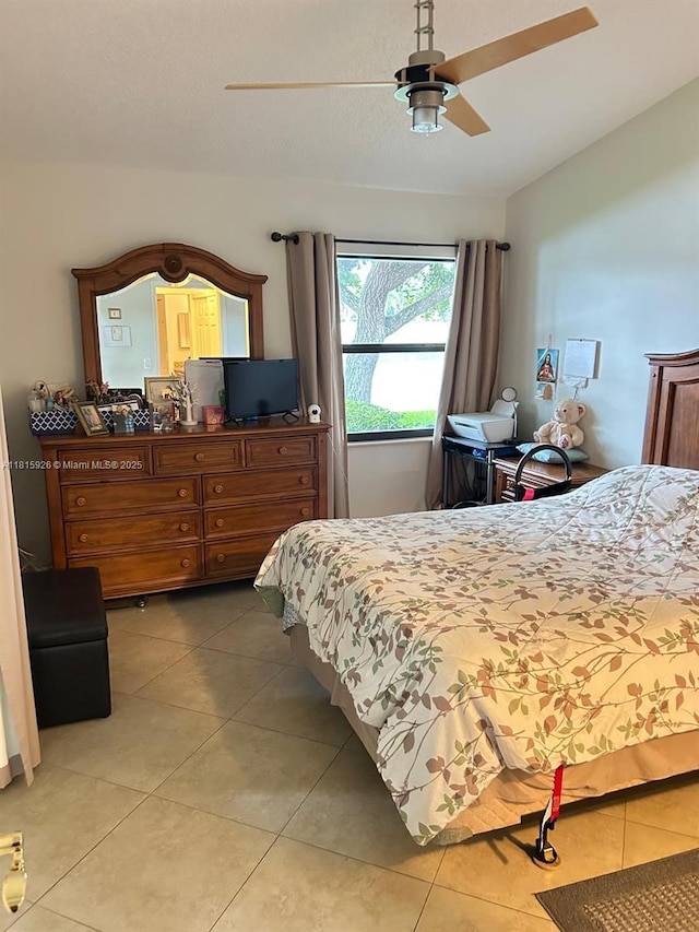 126 Centennial Ct, Deerfield Beach, FL 33442 - bedroom with light tile patterned floors and ceiling fan