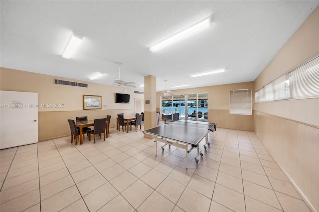 3161 S Ocean Dr Unit 1510, Hallandale Beach, FL 33009 - game room with a ceiling fan and light tile patterned floors