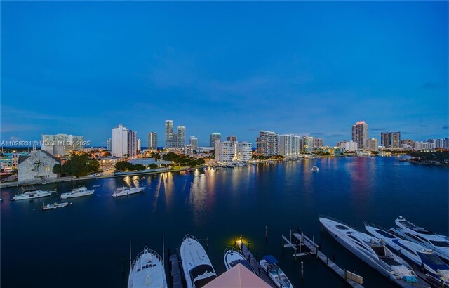 900 Bay Dr Unit 702/704, Miami Beach, FL 33141 - water view featuring city skyline