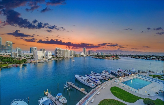 900 Bay Dr Unit 702/704, Miami Beach, FL 33141 - water view with skyline