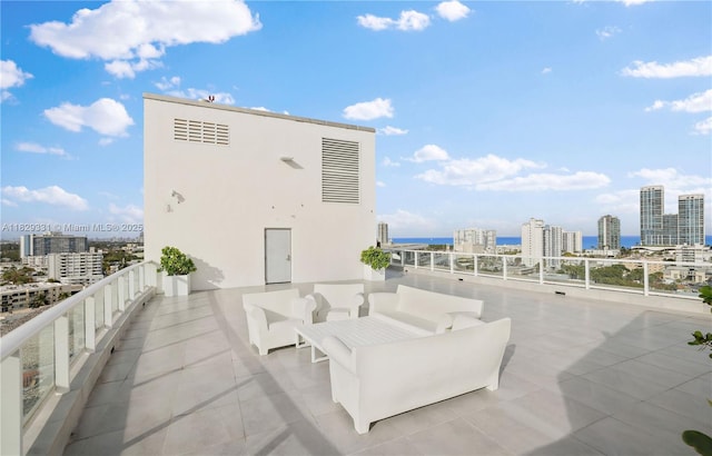 900 Bay Dr Unit 702/704, Miami Beach, FL 33141 - patio / terrace with a city view and a water view