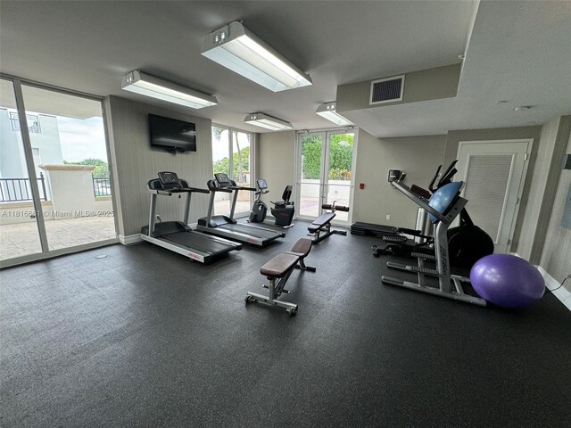 4100 Salzedo St Unit 505, Coral Gables, FL 33146 - workout area featuring baseboards