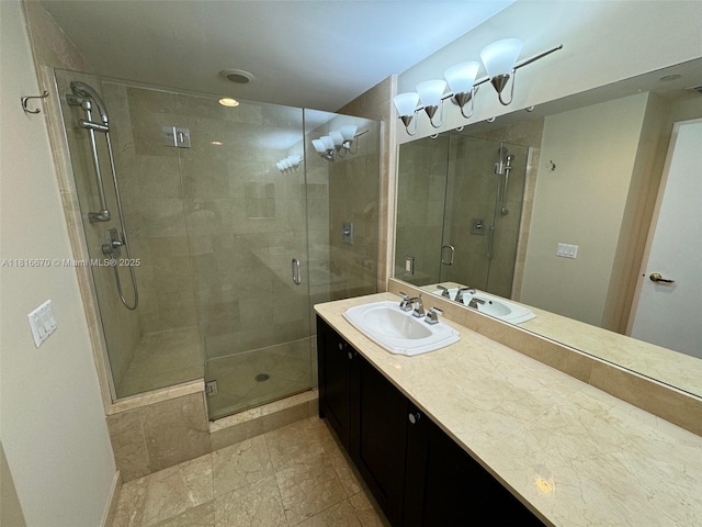 4100 Salzedo St Unit 910, Coral Gables, FL 33146 - bathroom with vanity and a stall shower