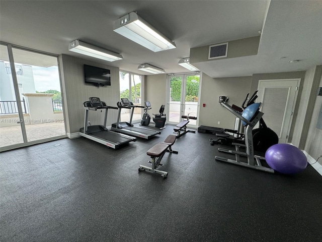 4100 Salzedo St Unit 910, Coral Gables, FL 33146 - gym with baseboards