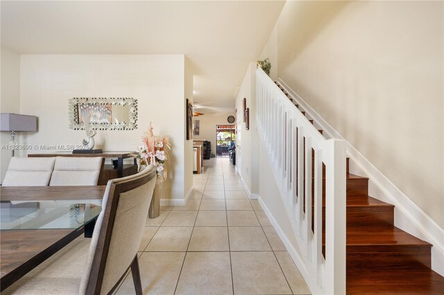 448 SE 32nd Ave, Homestead, FL 33033 - corridor featuring light tile patterned flooring and stairway