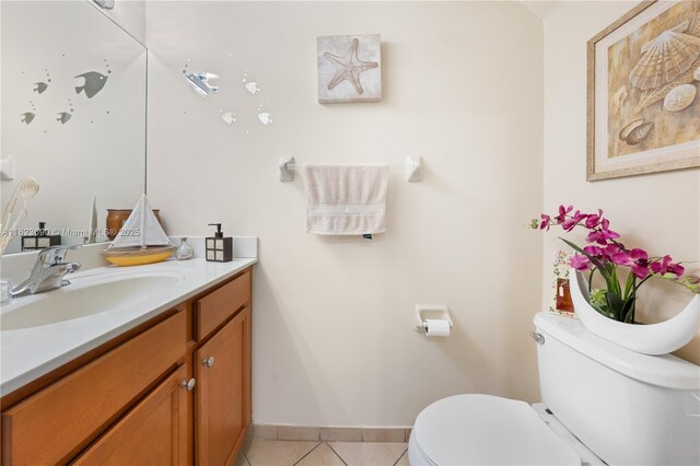 448 SE 32nd Ave, Homestead, FL 33033 - half bath featuring vanity and tile patterned floors