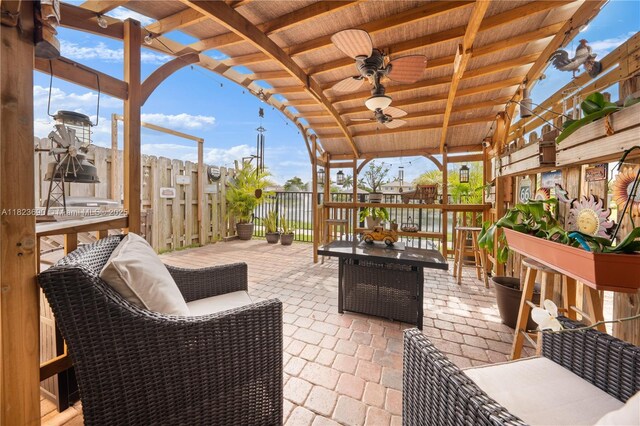 448 SE 32nd Ave, Homestead, FL 33033 - view of patio featuring a ceiling fan