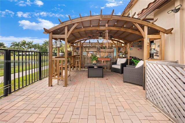 448 SE 32nd Ave, Homestead, FL 33033 - view of patio with ceiling fan