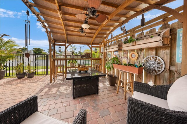 448 SE 32nd Ave, Homestead, FL 33033 - view of patio / terrace with a ceiling fan
