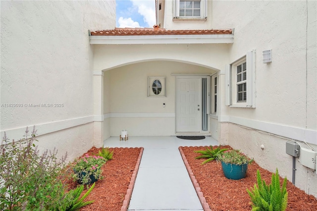 831 SW 178th Way, Pembroke Pines, FL 33029 - doorway to property with stucco siding