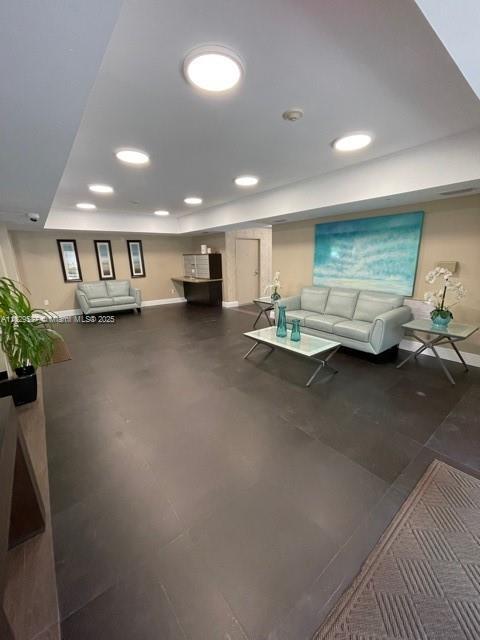 2650 SW 37th Ave Unit 501, Miami, FL 33133 - living room with baseboards and recessed lighting
