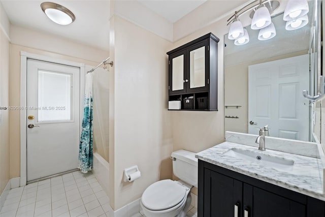 960 NW 185th Ave, Pembroke Pines, FL 33029 - bathroom with vanity, shower / bathtub combination with curtain, and tile patterned floors