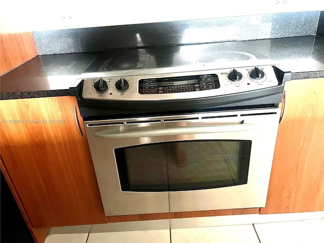 2775 NE 187th St Unit 202, Aventura, FL 33180 - kitchen view of stainless steel range with electric cooktop and dark countertops