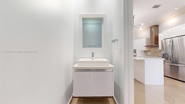 10255 NW 63rd Ter Unit 204, Doral, FL 33178 - full bath featuring tile patterned flooring, vanity, and tasteful backsplash
